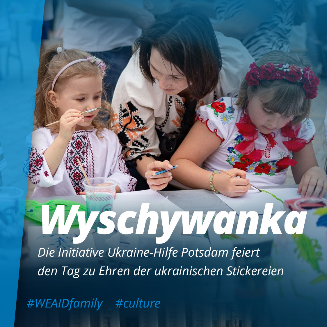 Initiative Ukrainehilfe Potsdam, photo by Oksana Lytvynenko am Wyschywanka-Tag 2024